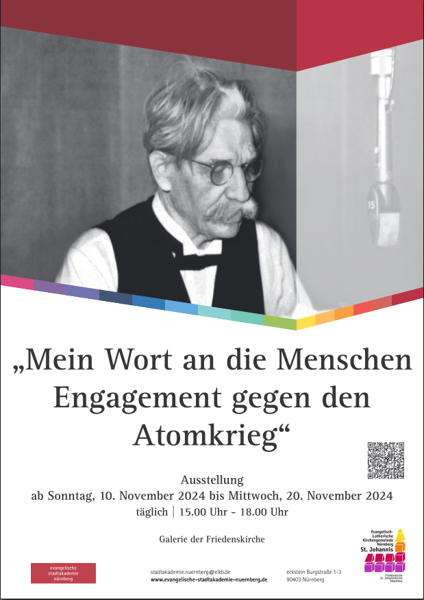 Ausstellung: Mein Wort an die Menschen - Engagement gegen den Atomkrieg @ Friedenskirche | Nürnberg |  | Deutschland