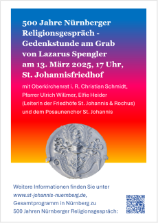 Gedenkstunde Lazarus Spengler 13.3.25, 17 Uhr, Johannisfriedhof