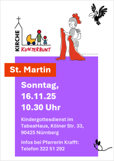 Kirche Kunterbunt 16.11.25, 10.30 Uhr, TabeaHaus